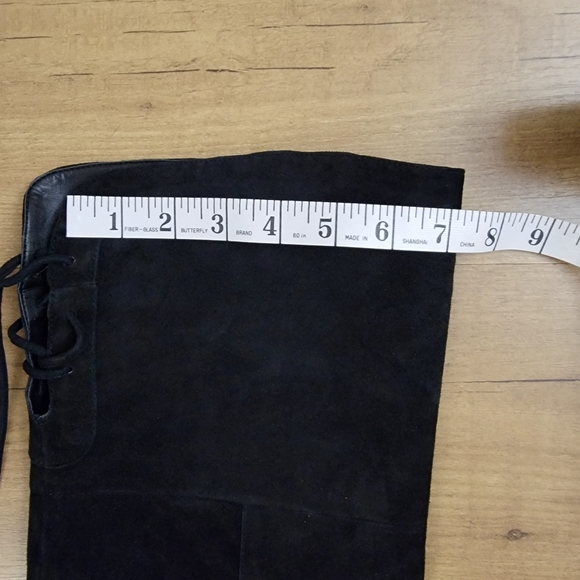 Sam Edelman Kayla Over The Knee Black Suede Boots - Picture 13 of 16